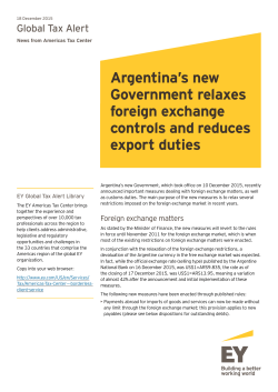 Argentina`s new Government relaxes foreign exchange