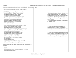 Romeo and Juliet - Act I: Scene 1 Passages