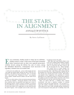 the stars, in alignment - Philadelphia Bar Association