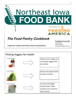 The Food Pantry Cookbook - northeastiowafoodbank.org