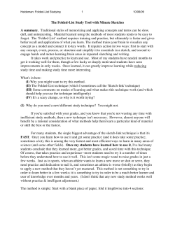 Instructions for Folded Lists