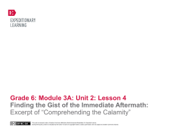 Grade 6 ELA Module 3A, Unit 2, Lesson 4