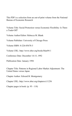 Patterns in Regional Labor Market Adjustment: The United States