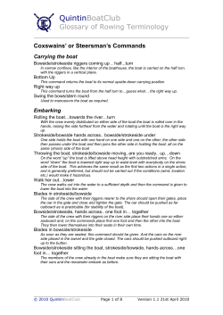 Glossary of Rowing Terminology