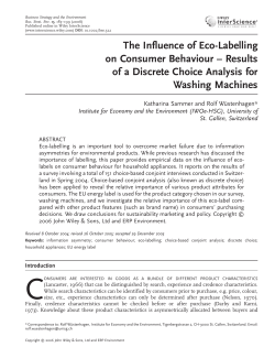 The influence of eco-labelling on consumer behaviour