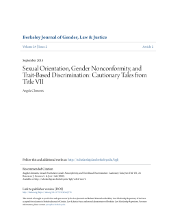 Sexual Orientation, Gender Nonconformity, and Trait