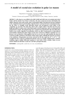 A model of crystal-size evolution in polar ice masses