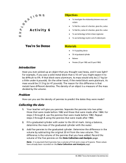 You`re So Dense Activity 6 - TI Education