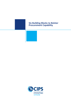 Six Building Blocks to Bolster Procurement Capability