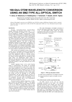 168-Gb/s OTDM WAVELENGTH CONVERSION USING AN SMZ