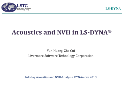 Acoustics and NVH in LS-DYNA