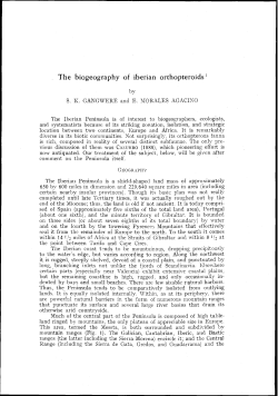 The biogeography of iberian orthopteroids`