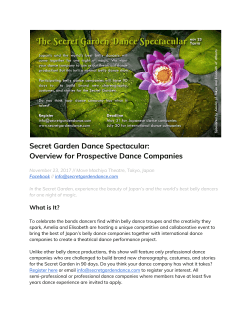 Secret Garden Dance Spectacular: Overview for Prospective Dance