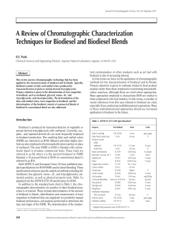 A Review of Chromatographic Characterization Techniques for