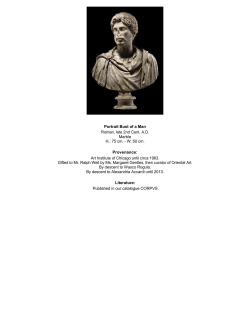 Portrait Bust of a Man Roman, late 2nd Cent. AD