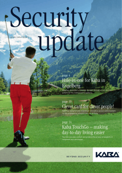 Hole-in-one for Kaba in Engelberg Clever card for clever