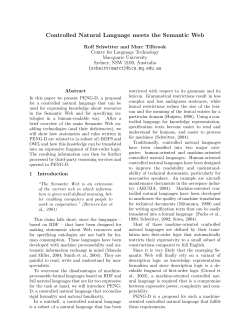 Controlled Natural Language meets the Semantic Web