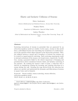 Elastic and Inelastic Collisions of Swarms - KI-Net