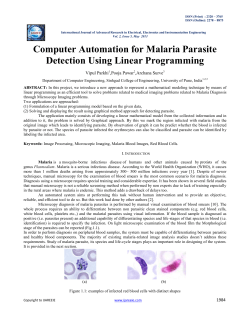 Computer Automation for Malaria Parasite Detection Using Linear