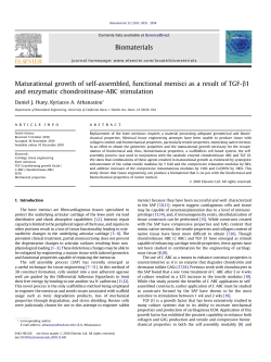 Maturational growth of self-assembled, functional menisci as a result