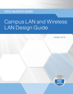 Campus LAN and Wireless LAN Design Guide - CVD