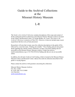 Guide to the Archival Collections, LR