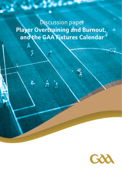 Discussion paper Player Overtraining and Burnout, and