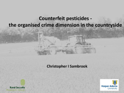 Counterfeit pesticides - the organised crime - Harper