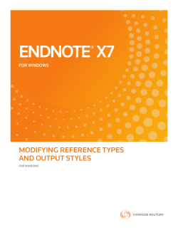 endnote&reg; x7 - Elite Knowledge Base