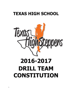 2016-2017 drill team constitution - Texarkana Independent School