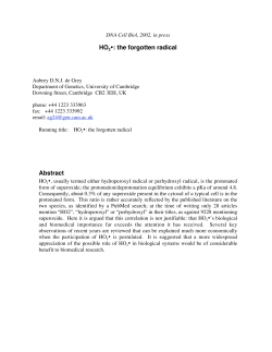 HO2&bull;: the forgotten radical Abstract