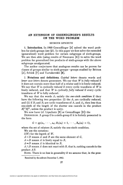 an extension of greendlinger`s results on the word problem