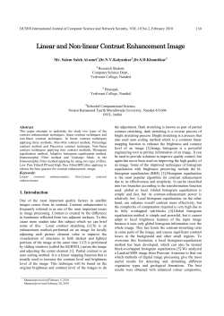 Linear and Non-linear Contrast Enhancement Image