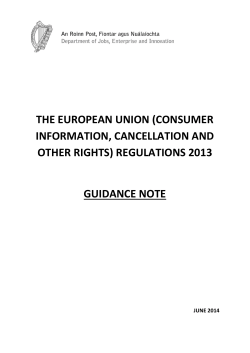 THE EUROPEAN UNION (CONSUMER INFORMATION