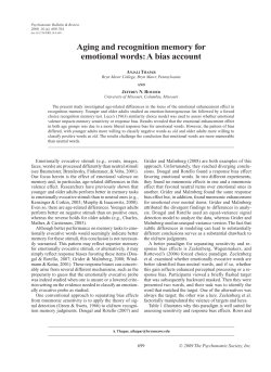 Aging and recognition memory for emotional words: A bias account
