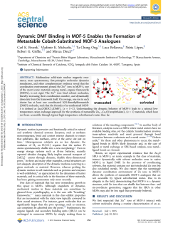 Dynamic DMF Binding in MOF-5 Enables the Formation of
