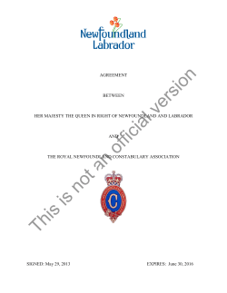 AGREEMENT BETWEEN HER MAJESTY THE QUEEN IN RIGHT