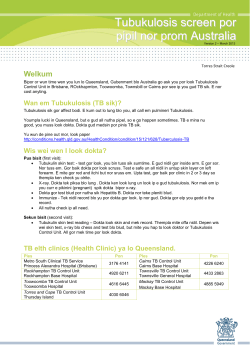 Torres Strait Creole - Tuberculosis Screening for Migrants