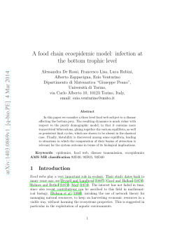 A food chain ecoepidemic model: infection at the bottom trophic level