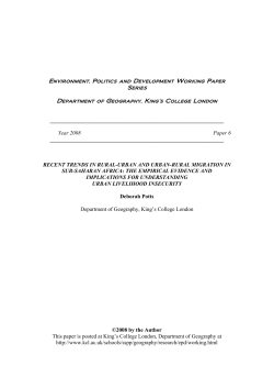 The empirical evidence - King`s College London