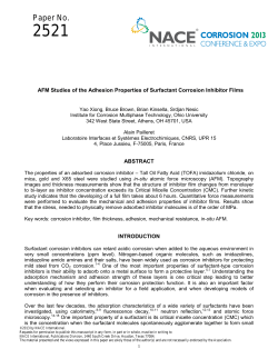 AFM Studies of the Adhesion Properties of Surfactant Corrosion