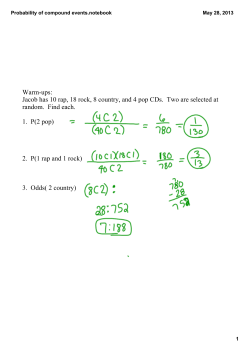 Probability of compound events.notebook