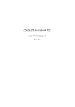 concrete: friend or foe? - Stellenbosch University