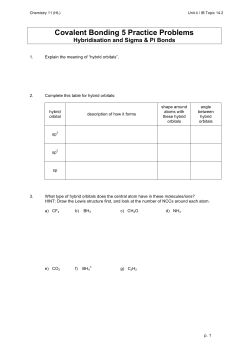 Covalent Bonding 5 Practice Problems