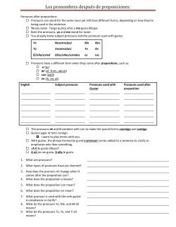 Los pronombres despu&eacute;s de preposiciones: