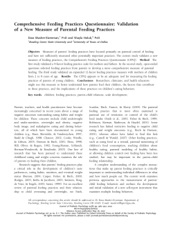 Comprehensive Feeding Practices Questionnaire