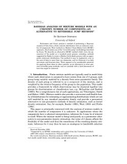 BAYESIAN ANALYSIS OF MIXTURE MODELS WITH