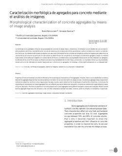 Morphological characterization of concrete aggregates by means of
