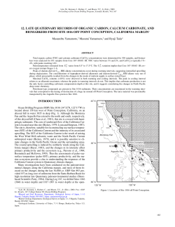 12. LATE QUATERNARY RECORDS OF ORGANIC CARBON