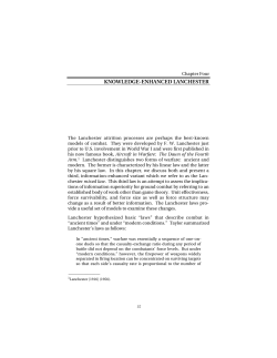 KNOWLEDGE-ENHANCED LANCHESTER